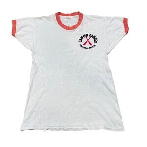 Vintage 60s 70s Mayo Spruce Sawyer Canoes Ringer T Shirt Men's M
